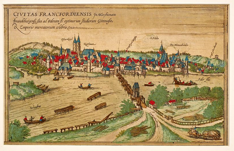Beispiel für eine digitalisierte Grafik zum Thema historische Stadtansichten aus dem Projekt "Brandenburg im Bild"